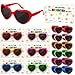 Relaxweex 18 Pcs Valentines Day Friendship Gift Set Valentine Heart Shaped Sunglasses with Cards Valentine Party Favors Supplies Heart Shaped Glasses Exchange Prizes - Image 2