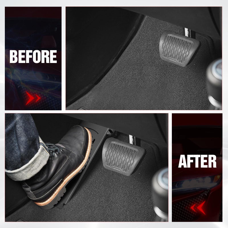 YZONA Steel Driver Side Dead Pedal Left Side Foot Rest Kick Panel Compatible with 2018 2019 2020 2021 2022 2023 2024 2025 2026 Jeep Wrangler JL JLU 4XE & Gladiator JT, Black (Fits 4XE Model) - Image 4