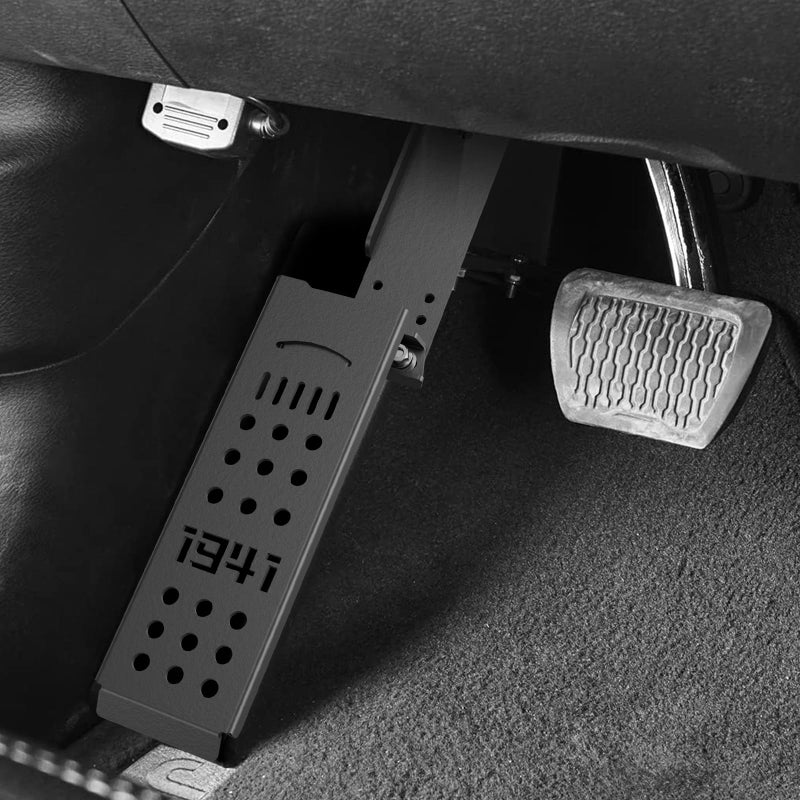 YZONA Steel Driver Side Dead Pedal Left Side Foot Rest Kick Panel Compatible with 2018 2019 2020 2021 2022 2023 2024 2025 2026 Jeep Wrangler JL JLU 4XE & Gladiator JT, Black (Fits 4XE Model) - Image 5