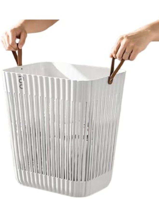Generic - Stylish and lightweight multi-purpose basket - ideal for smart storage everywhere SU (White, Rectangular) - Image 1