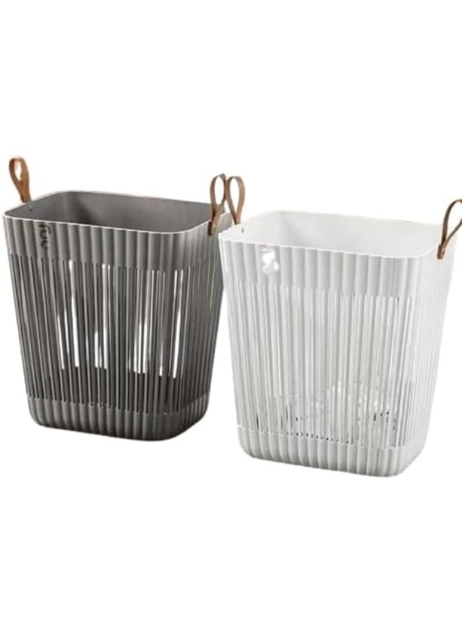 Generic - Stylish and lightweight multi-purpose basket - ideal for smart storage everywhere SU (White, Rectangular) - Image 1