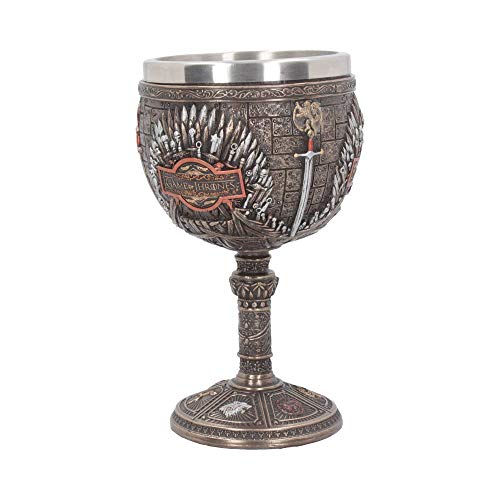 Nemesis Now Game Iron Throne Chalice Goblet 17cm, Bronze, One Size - Image 4