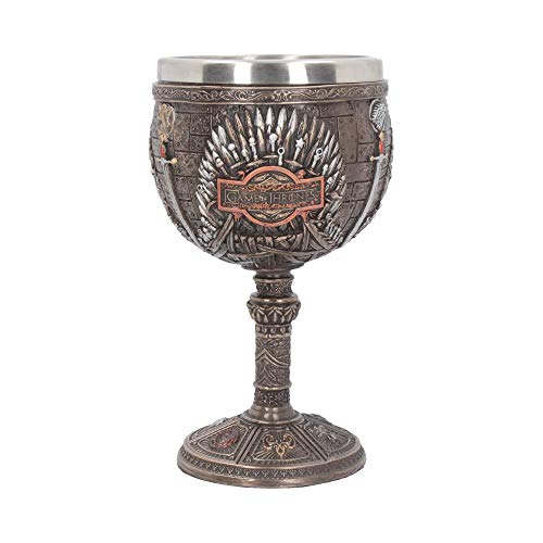 Nemesis Now Game Iron Throne Chalice Goblet 17cm, Bronze, One Size - Image 1