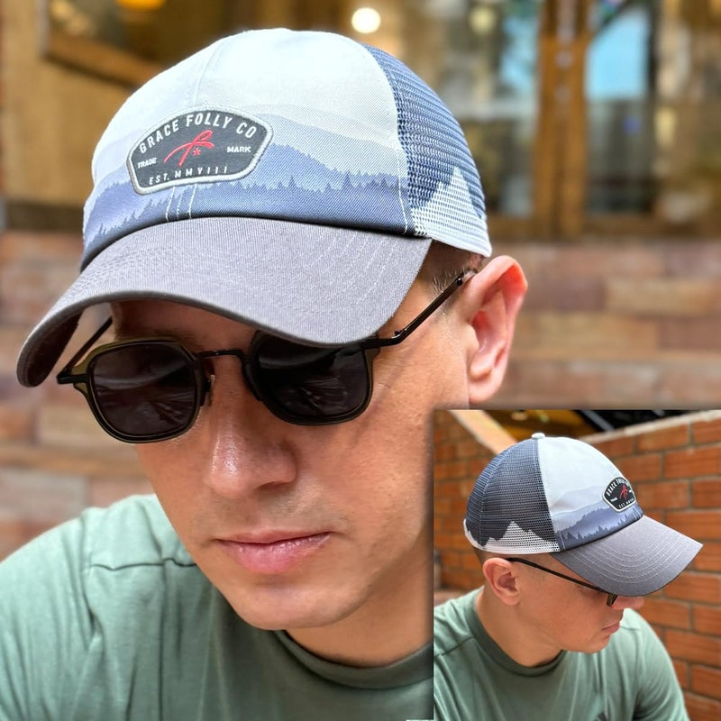 Grace Folly Menâ€™s Baseball Cap in Cool Dad Hat Design with Mesh to Stay Cool at The Beach in Summer (Mountain Ridge) - Image 3
