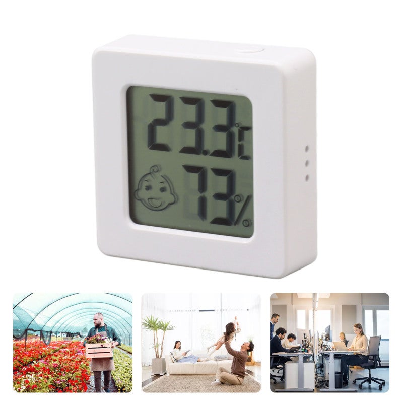 Mini Hygrometer Thermometer: Compact Portable, High Accuracy Digital Temperature Humidity Sensor - Easy Use, Large Ultra Clear Screen for Home Kitchen, Nurseries, Offices, Greenhouses - Image 3