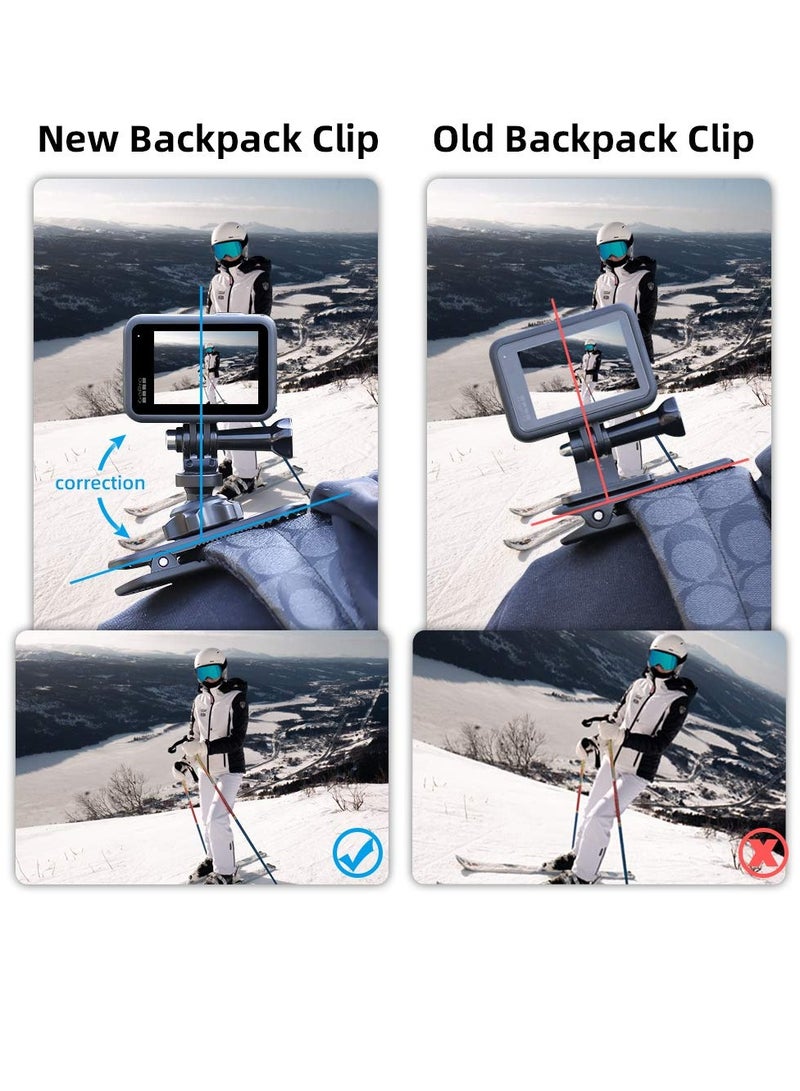 Backpack Strap Mount Quick Clip for Camera, 360° Rotation Clamp Hero 11 10 9 8 7 6, fusion and DJI Osmo Action 3 2, AKASO Campark Crosstour Cameras - Image 4