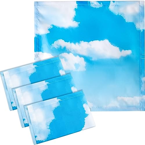VIHOSE 4 Pcs 2 x 2 Feet Fluorescent Light Covers for Ceiling Lights Classroom Magnetic Light Filters for Reducing Harsh Glare Flicker for Office Classroom Home Drop Ceiling(Sky Cloud) - Image 1
