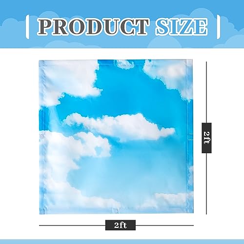 VIHOSE 4 Pcs 2 x 2 Feet Fluorescent Light Covers for Ceiling Lights Classroom Magnetic Light Filters for Reducing Harsh Glare Flicker for Office Classroom Home Drop Ceiling(Sky Cloud) - Image 2