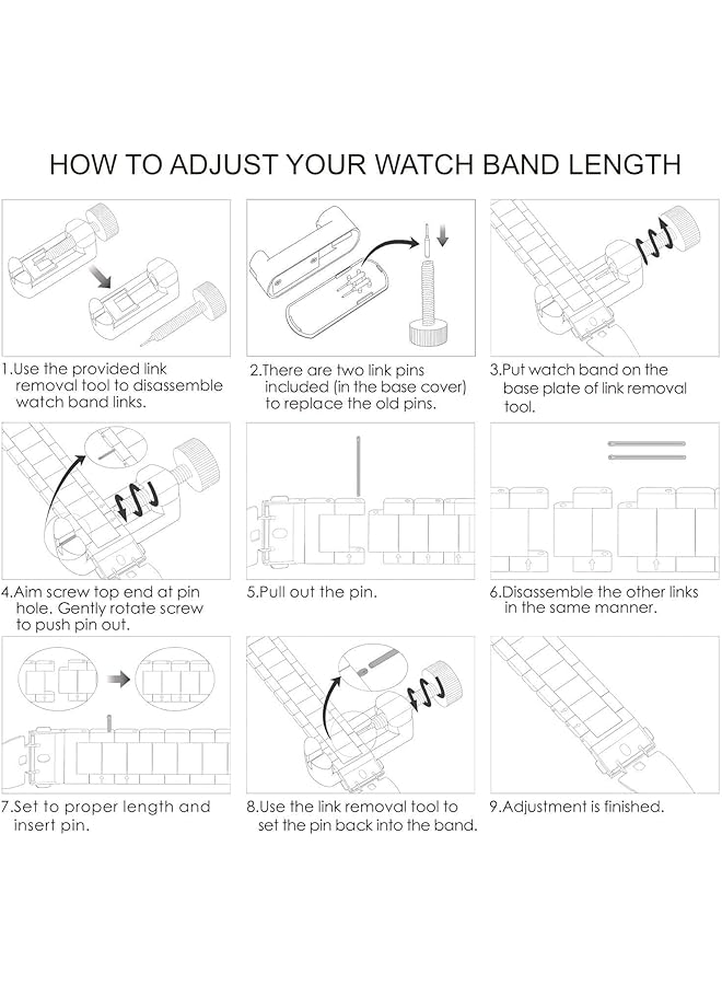 Dado Stainless Steel Replacement Band Compatible With Huawei Watch Huawei Watch Ultimate Gt4 Gt3 3 Pro Gt2 2 Pro Watch Buds 4 3 46Mm And 48Mm 3 Beads Adjustable Length Stainless Steel Strap - Image 4