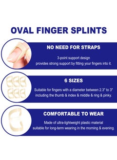 Sweet seven 11-Piece Finger Splints & Sleeves Kit - Graduated Oval Trigger Finger Splints and Finger Sleeves for Trigger/Mallet/Arthritis Relief - Finger Brace Support for Various Finger Sizes  - Image 5