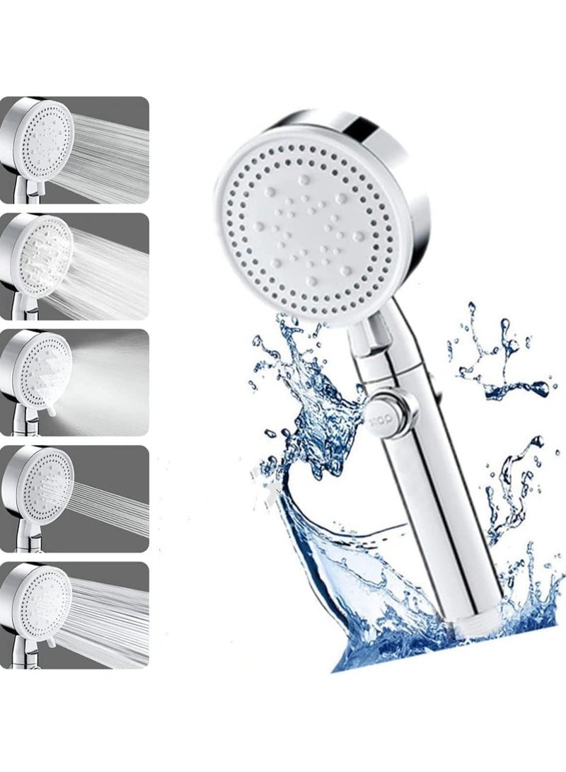 High Pressure Shower Head Water Saving Hand Shower 5 Modes Types Handheld for Bathing and Spa Modern Handheld Shower Head - Image 1