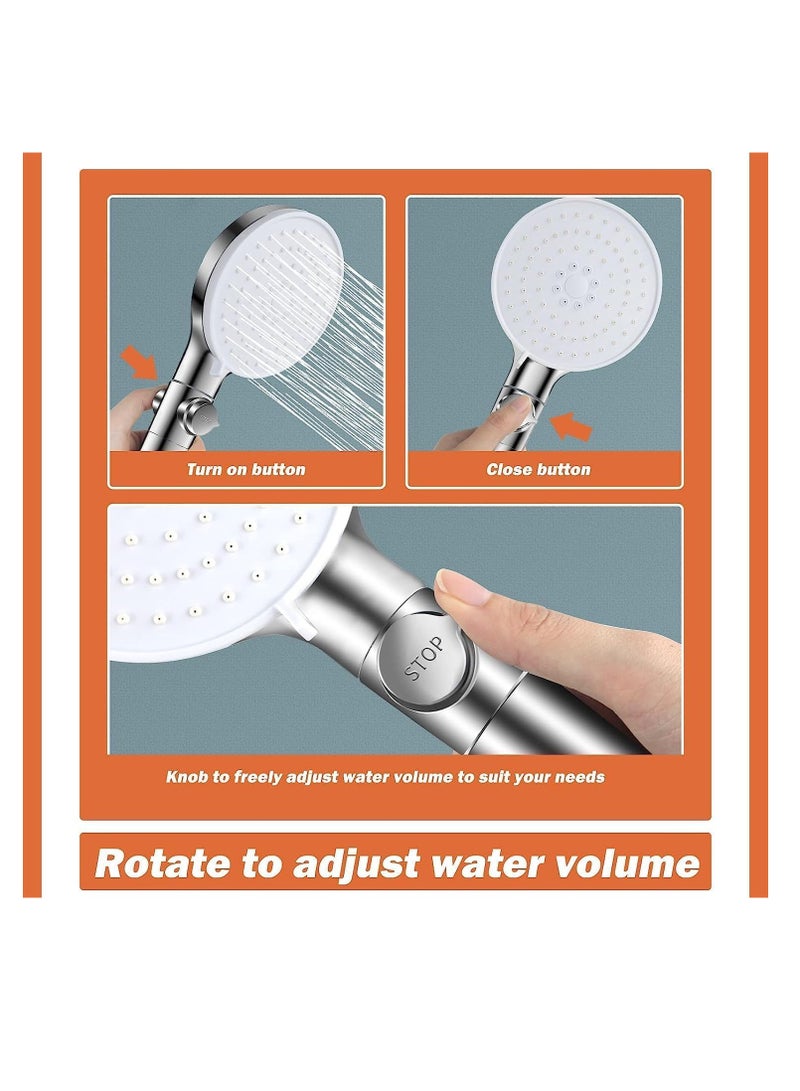 High Pressure Shower Head Water Saving Hand Shower 5 Modes Types Handheld for Bathing and Spa Modern Handheld Shower Head - Image 5