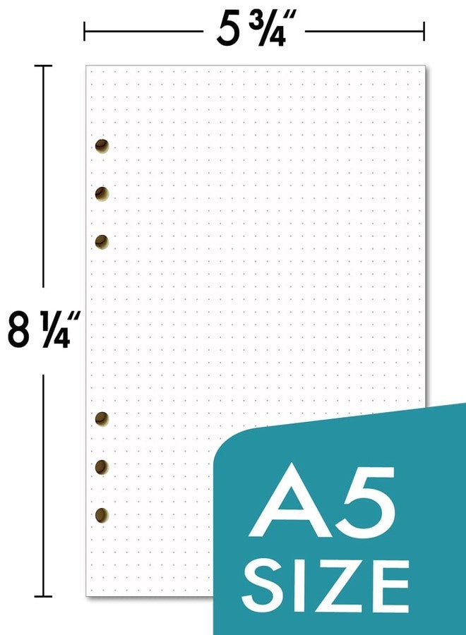 newestor A5 Dot Grid Refill Paper for Filofax Notebook, 6 Holes Punched, Pack of 100 Sheets - Image 3