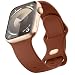 Mugust Sport Bands Compatible with Apple Watch Band 42mm 41mm 45mm 49mm 40mm 44mm 38mm 42mm 46mm Silicone Waterproof Strap for iWatch Series 10 9 8 7 6 5 4 3 2 1 Ultra 2Ultra SESE 2 Women Men Brown 38mm40mm41mm - Image 2