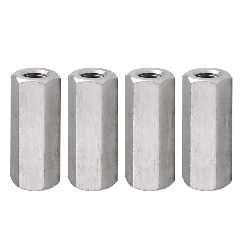 TOPPROS Pack of 4 M8 X 1.25-Pitch 40 mm Length Metric Hex Coupling Nut 304 Stainless Steel Rod Coupling Nuts - Image 2