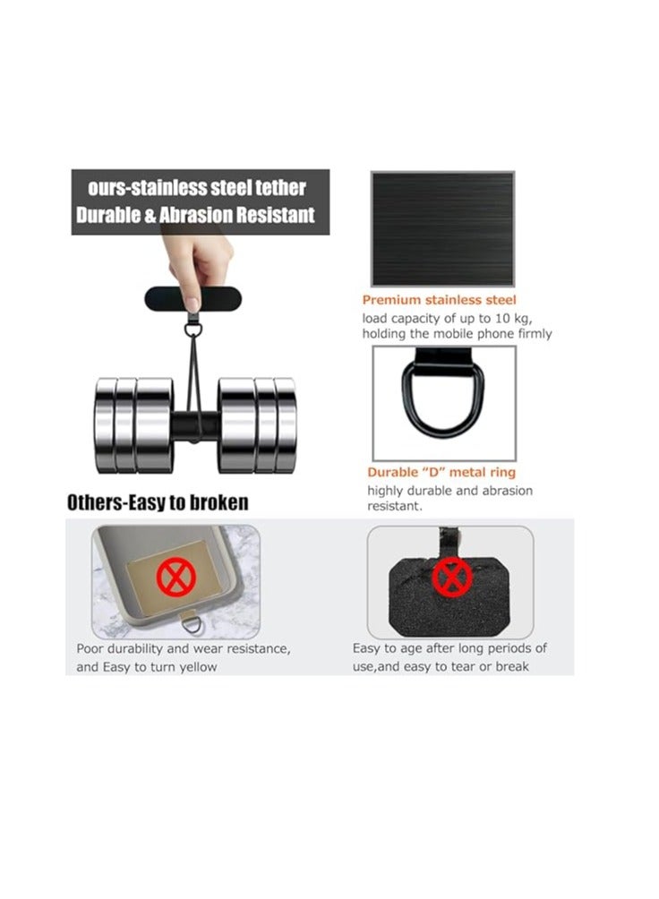 Phone Tether Tab 2pcs,0.2mm Ultra-thin Phone Metal Patch,Universal Phone Lanyard Patch for most phone - Image 3