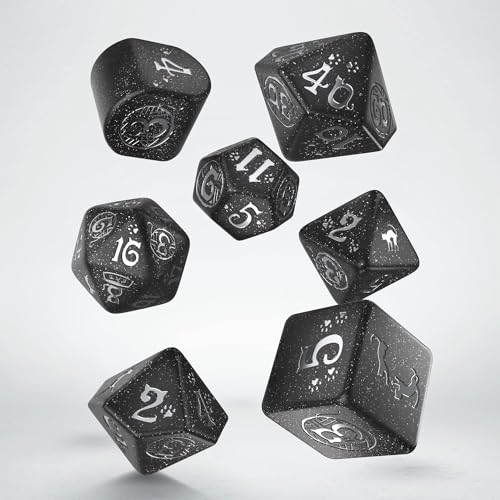 Q Workshop Cats Modern Dice Set Waffle - Image 5