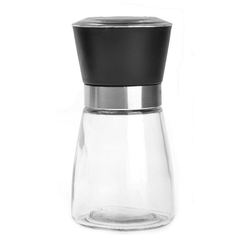 BlueSnail Manual Grips Glass Salt Pepper Grinder Seasoning Bottle 51 Black