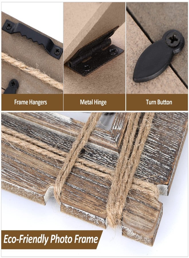 إطار صور خشبي ريفي مزخرف من أكريلين، مقاس 8×10 بوصة، بتصميم عتيق وجذاب، مناسب للتعليق على الحائط أو العرض على الطاولة، مثالي لتزيين المنزل - إطارات صور زفاف مقاس 8×10 بوصة - النمط B - Image 3