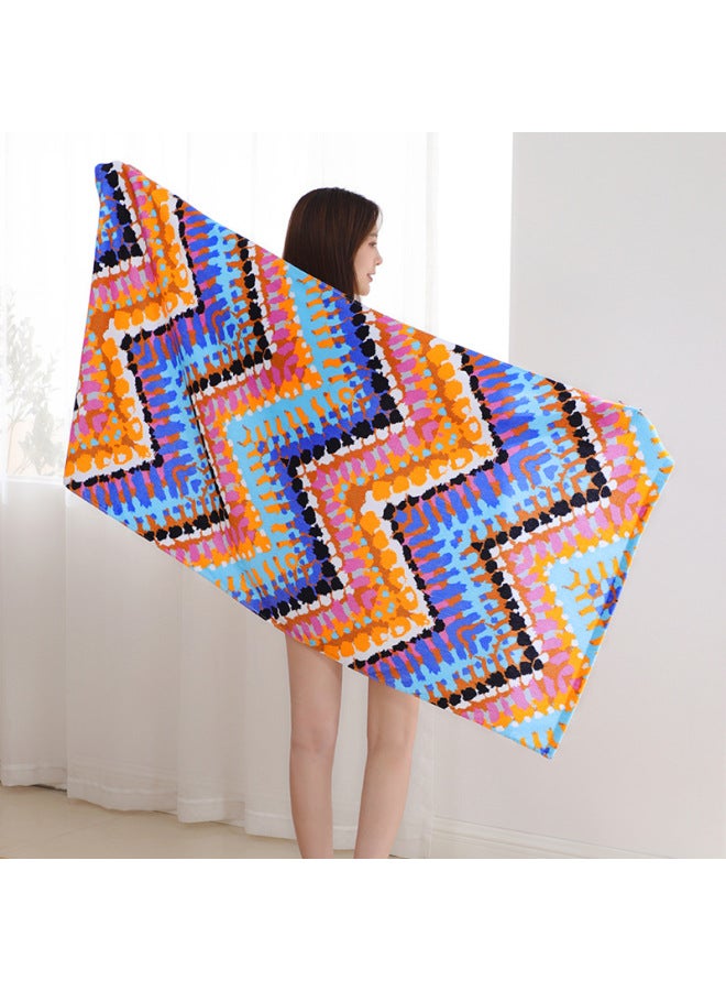 [customized] Creative Digital Printing Beach Towel Swimming Sunscreen Shawl Beach Towel