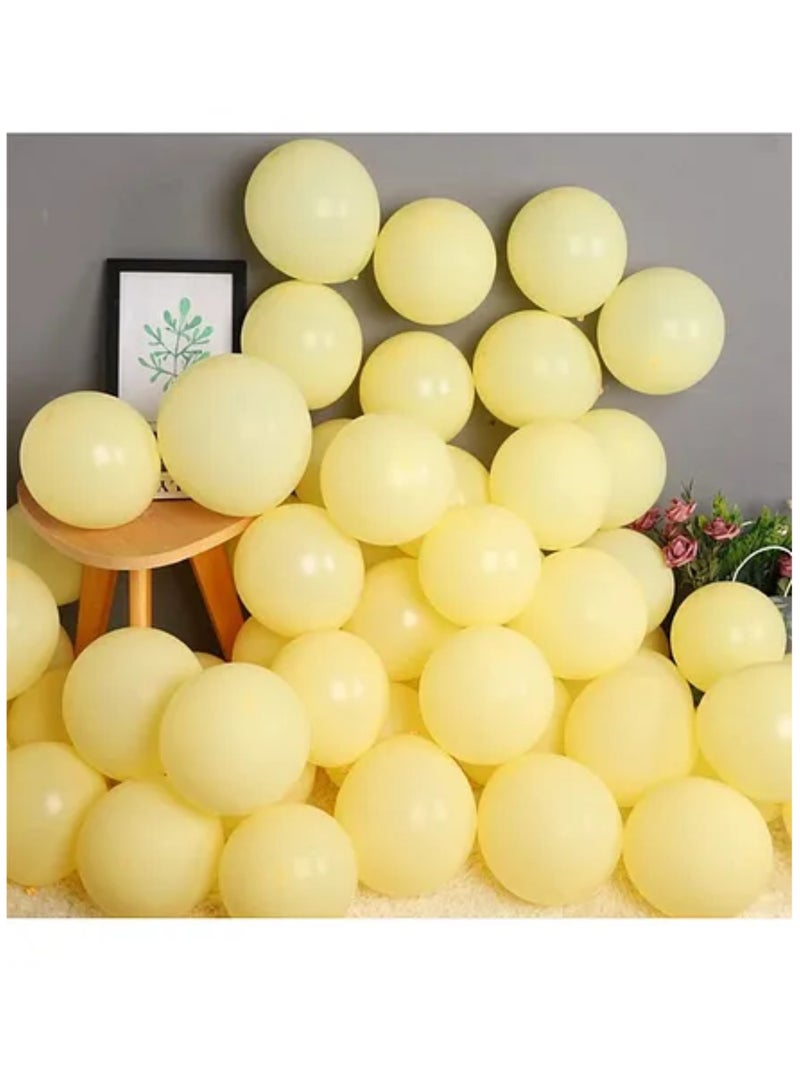 Boxwoods 100 PCS Of Pastel Yellow Balloons for Wedding Birthday Party Boy Girl Baby Shower Gender Reveal Engagement And Anniversary Party Decorations - Image 1