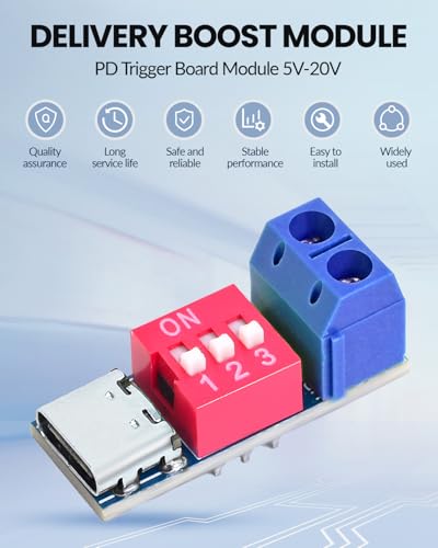 Seloky USB-C PD Trigger Board Module PD/QC Decoy Fast Charge USB Type-c to 12V High Speed Charger Power Delivery Boost (4PCS) - Image 2
