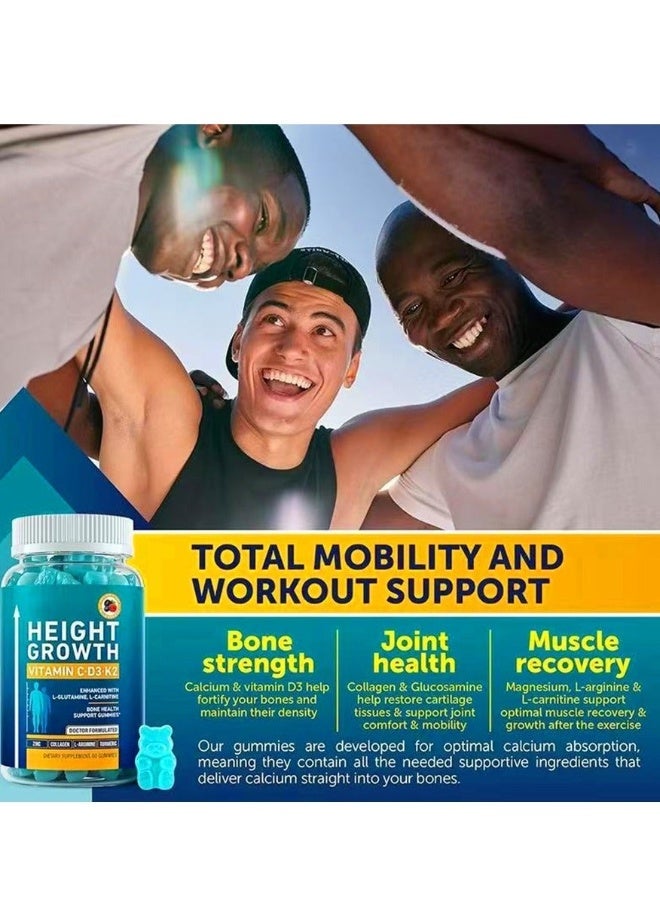 BIYODE Height Gummies to Grow Taller Height Growth Maximizer with Calcium for Bone Strength Natural Get Taller Supplement to Increase Bone Growth Free of Growth Hormone - Image 4