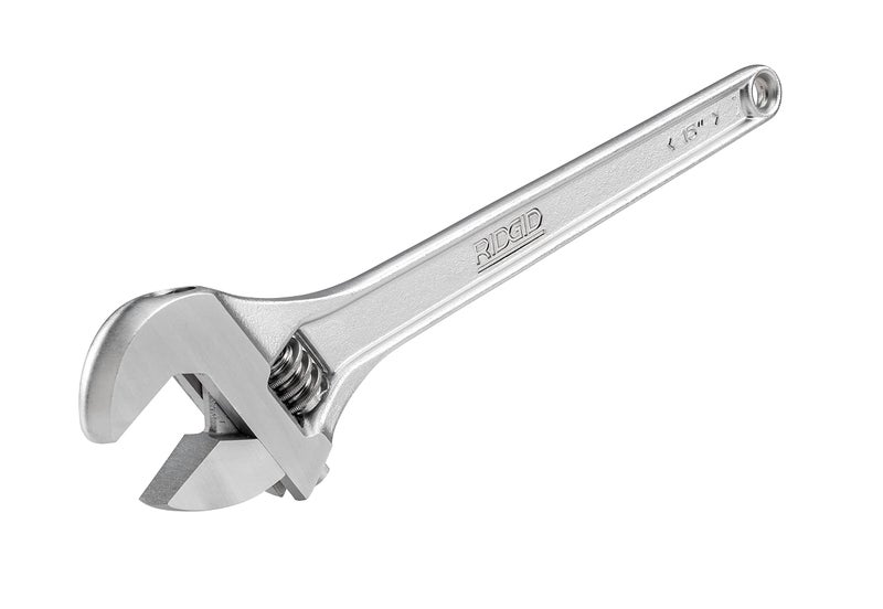 RIDGID 86922 765 Adjustable Wrench 15inch Adjustable Wrench for Metric and SAE Small Silver - Image 2