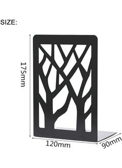 Garlo Book Ends, Bookends, Book Ends for Shelves, Book Ends for Heavy Books, Book Shelf Holder Home Decorative, Metal Bookends Black 1 Pair, Bookend Supports, Book Stoppers.  - Image 5