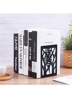 Garlo Book Ends, Bookends, Book Ends for Shelves, Book Ends for Heavy Books, Book Shelf Holder Home Decorative, Metal Bookends Black 1 Pair, Bookend Supports, Book Stoppers.  - Image 3
