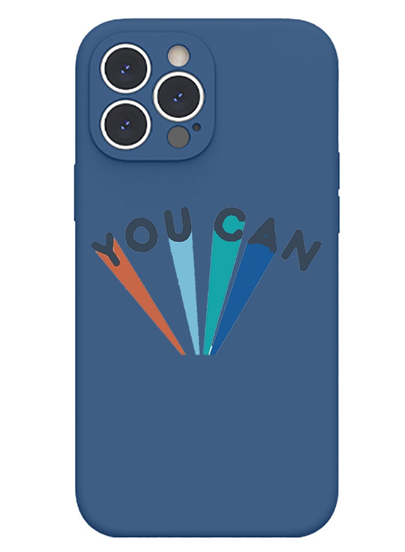 Theodor Protective Slim Fit Case Liquid Silicone Cover with Full Body Protection Anti-Scratch Shockproof Case For iPhone 15 Pro Max Blue  - You me and the dog copy - Image 1