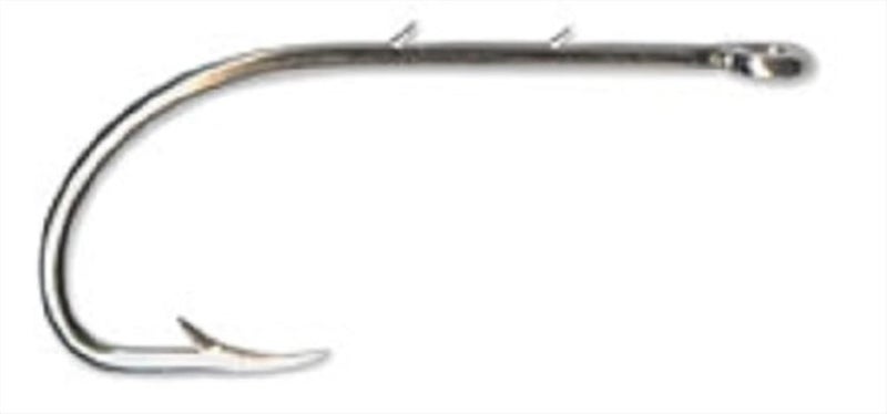 Mustad Classic Special Long Shank Beak Baitholder Hook with 2 Barbs - Size 1, Nickel