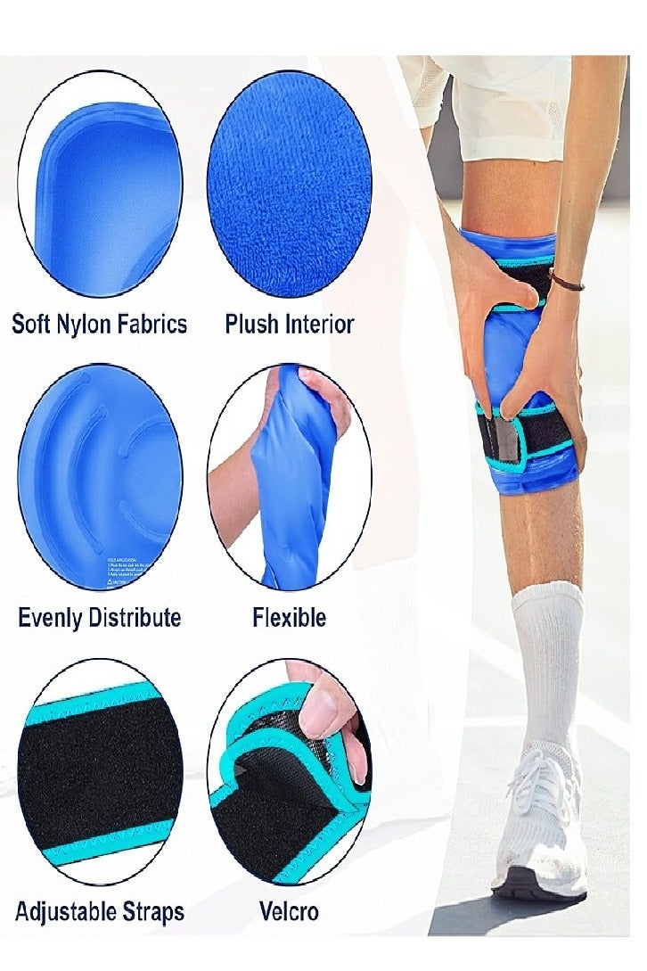 Knee injury ice pack, reusable, gel ice pack, can be used all over the body (blue single piece) - Image 2