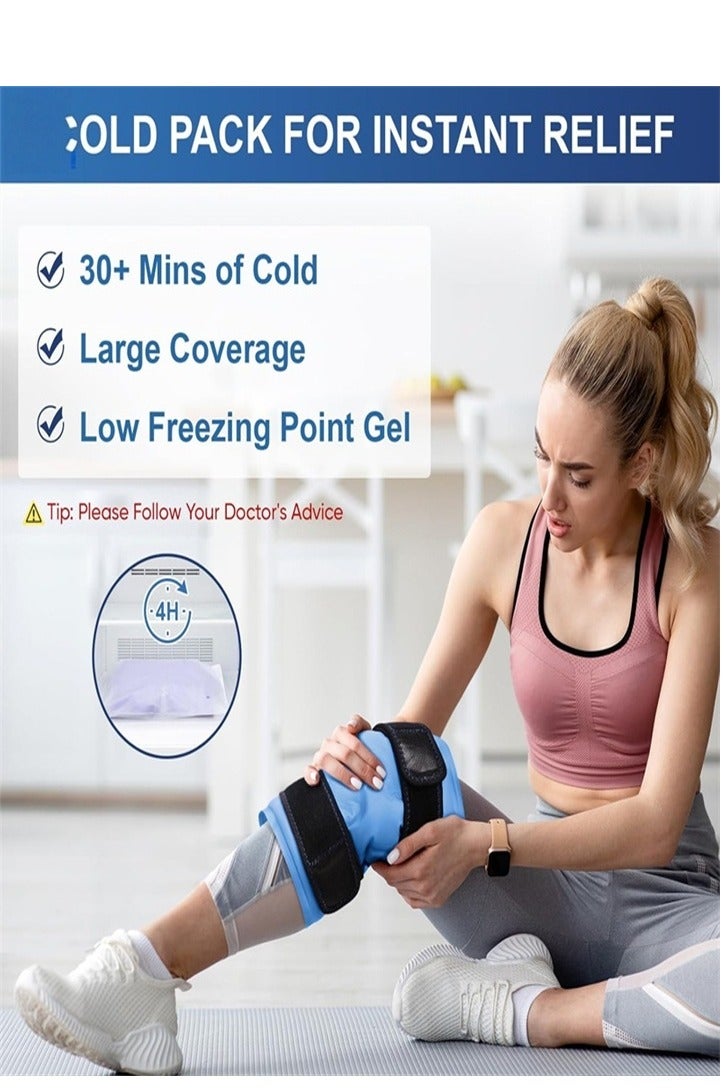 Knee injury ice pack, reusable, gel ice pack, can be used all over the body (blue single piece) - Image 4