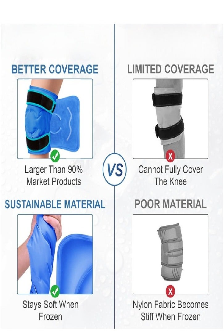 Knee injury ice pack, reusable, gel ice pack, can be used all over the body (blue single piece) - Image 5