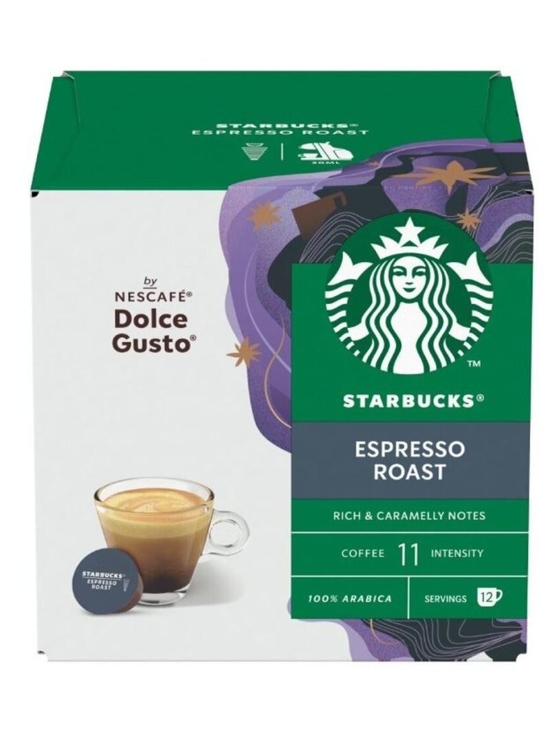 Starbucks Dolce Gusto Espresso Roast 12 Capsules of 5.5g-66g - Image 1