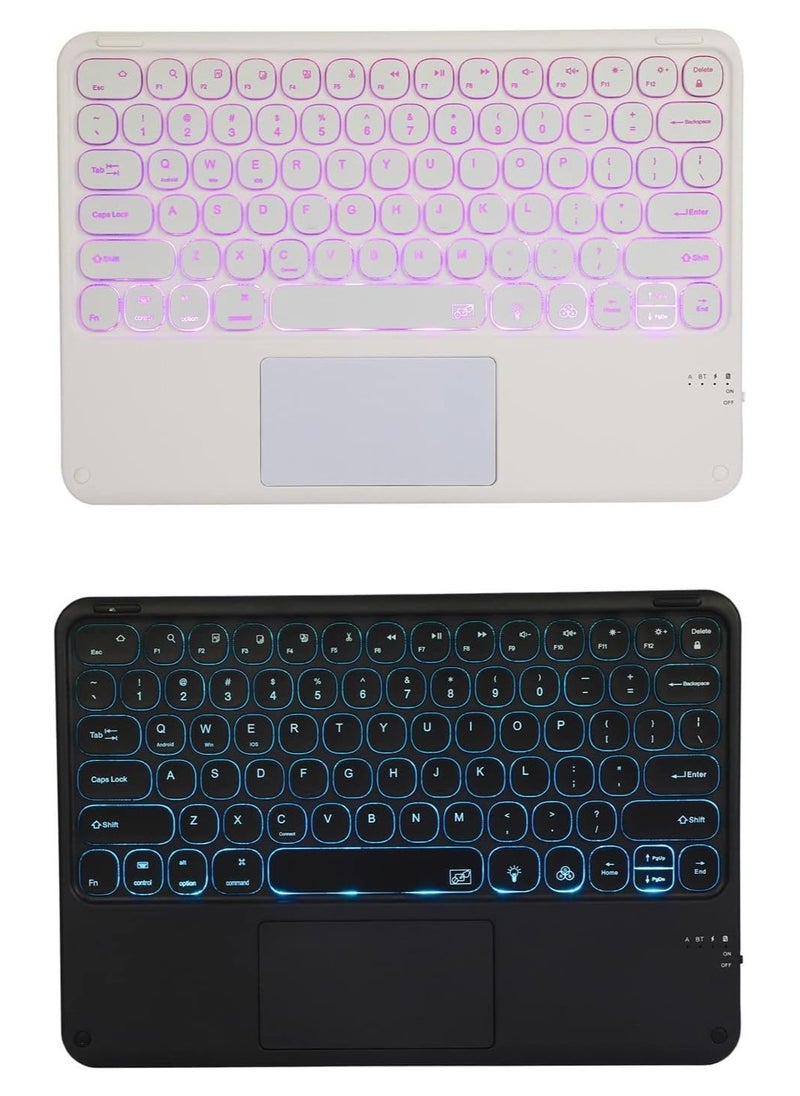 Backlit Keyboard Case for Samsung Galaxy Tab S10 Ultra 14.6 Inch (2024) Leather Case with Pencil Holder, Detachable Wireless Touchpad Trackpad Keyboard
