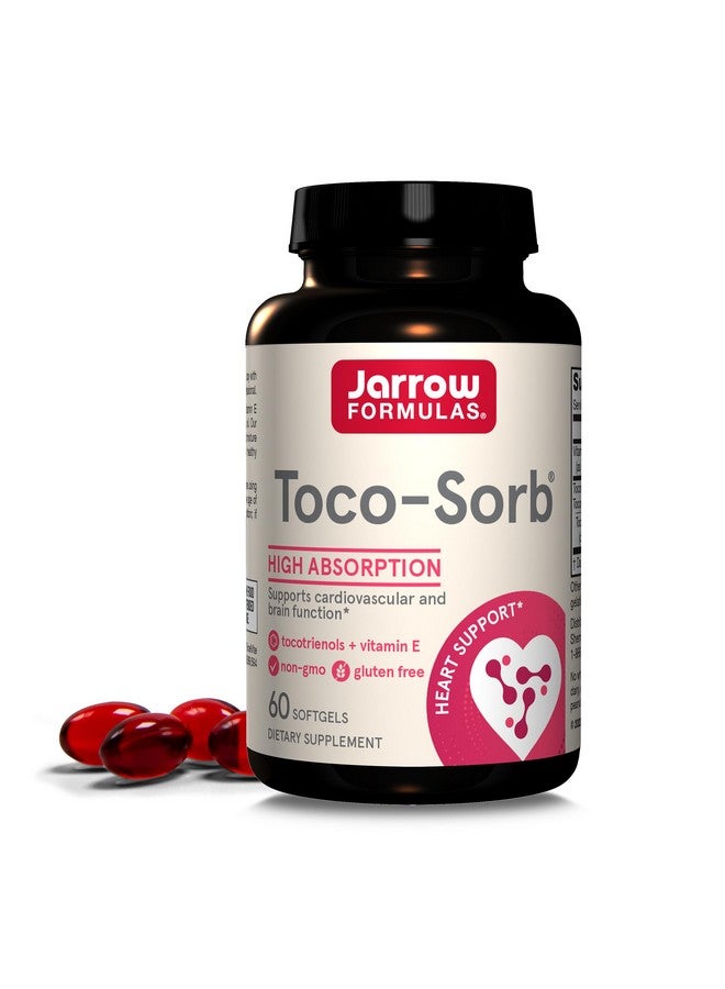 Jarrow Formulas® Toco-Sorb Cardiovascular Health and Brain Function Support, High Absorption Formula, Tocotrienol-Tocopherol Complex and Vitamin E, 60 Softgels, 30 Day Supply - Image 1