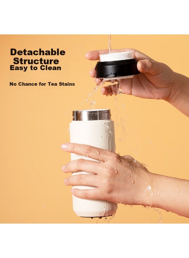 Hi-style Xishi Insulated Tea Separation Water Bottle Ceramic Liner Large Capacity Double Layer Thermos Office Tea Brewing Cup Annual Meeting Gift - Image 2