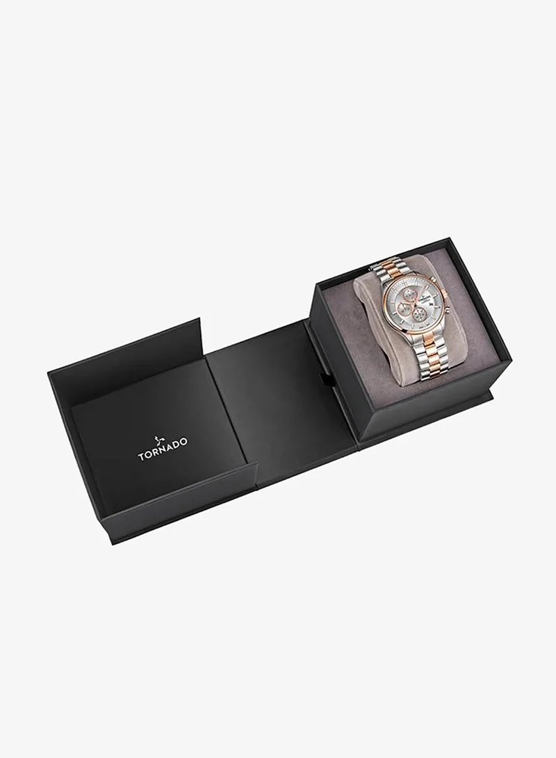 Tornado  Men's Stainless Steel Chronograph Watch T6106B-KBKW - 42x48 mm for Men | Best Price UAE