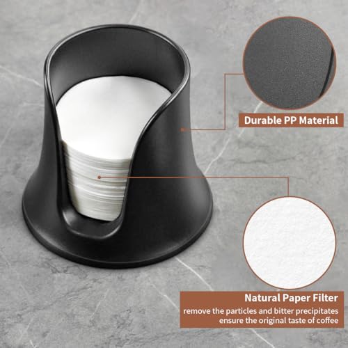 CAFEMASY Coffee Filter Holder with 350 Count Replacement Coffee Paper Filters Compatible with Aeropress Original Clear Go Espresso Maker Accessories Parts - Image 3