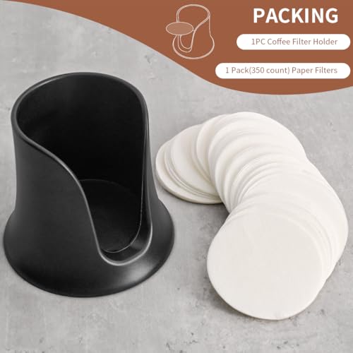 CAFEMASY Coffee Filter Holder with 350 Count Replacement Coffee Paper Filters Compatible with Aeropress Original Clear Go Espresso Maker Accessories Parts - Image 2