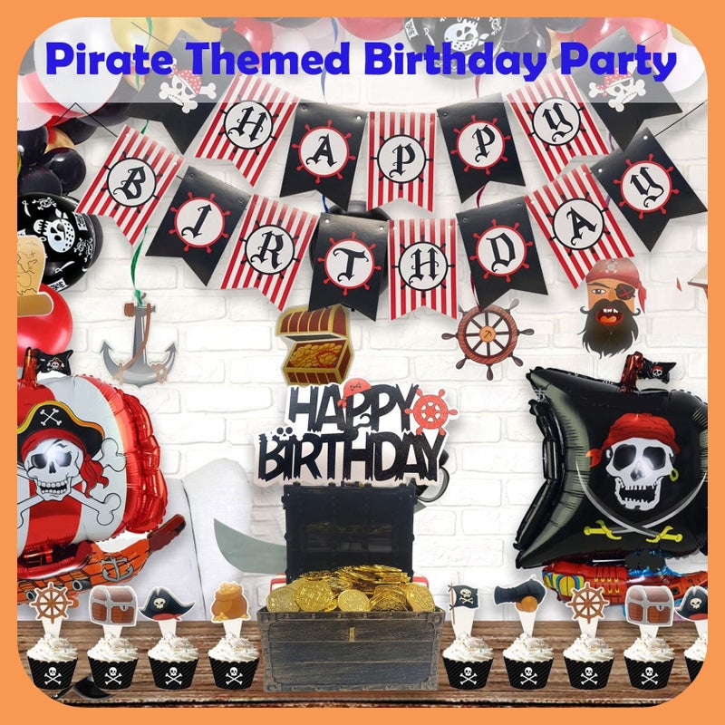 AiFanS Gold Coins - Plastic Pirate Coins, 320 Pcs - Perfect for Pirate Parties (4 Patterns) - Image 4