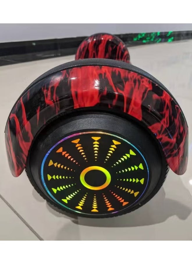 Crony D1+BT+Light+Cartoon 500W Smart Balance Hoverboard 6.5 inch 2-Wheel Bluetooth Connected LED Lights, Max Load 120KG, Self-Balancing Electric Scooter for Kids and Adults, Perfect Gift for Teens,Black-Red  - Image 5