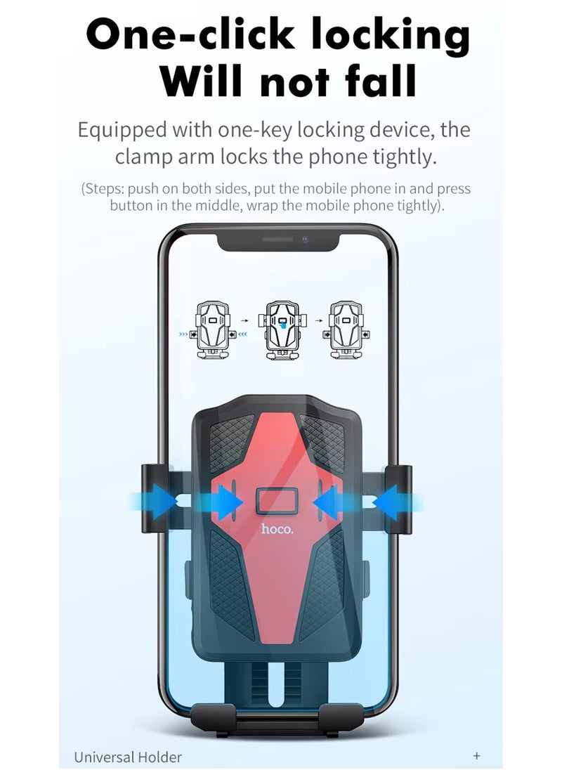 hoco. Ca73 Bike Phone Holder Bicycle & Motorcycle Phone Mount Universal Mount, Suitable For Mobile Phones Within 4.5 - 7 Inch, Compatible With Iphone 16 Pro Max, Samsung S24 Ultra Xiaomi Oppo Huawei  - Image 3