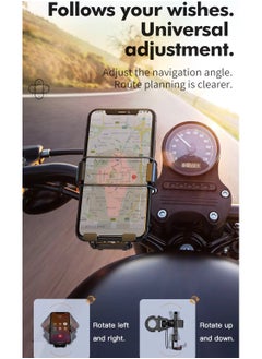 hoco. Ca73 Bike Phone Holder Bicycle & Motorcycle Phone Mount Universal Mount, Suitable For Mobile Phones Within 4.5 - 7 Inch, Compatible With Iphone 16 Pro Max, Samsung S24 Ultra Xiaomi Oppo Huawei  - Image 4