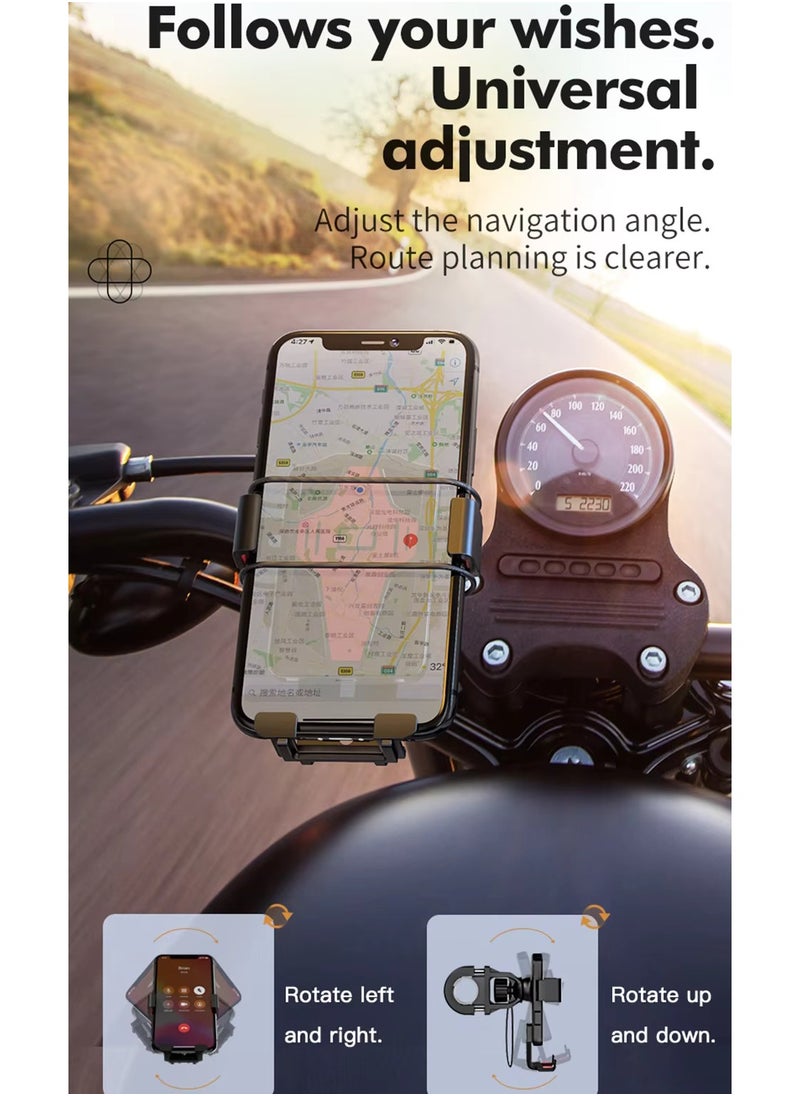 hoco. Ca73 Bike Phone Holder Bicycle & Motorcycle Phone Mount Universal Mount, Suitable For Mobile Phones Within 4.5 - 7 Inch, Compatible With Iphone 16 Pro Max, Samsung S24 Ultra Xiaomi Oppo Huawei  - Image 4