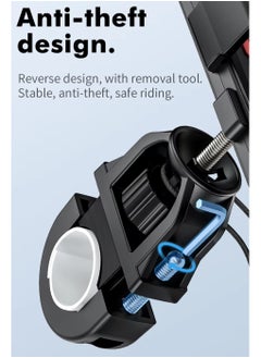 hoco. Ca73 Bike Phone Holder Bicycle & Motorcycle Phone Mount Universal Mount, Suitable For Mobile Phones Within 4.5 - 7 Inch, Compatible With Iphone 16 Pro Max, Samsung S24 Ultra Xiaomi Oppo Huawei  - Image 5