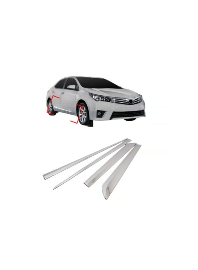 Chrome Side Door Handle Covers for Toyota Corolla 2014–2018 Custom Fit with Adhesive Backing Easy Installation Glossy Finish - Image 1
