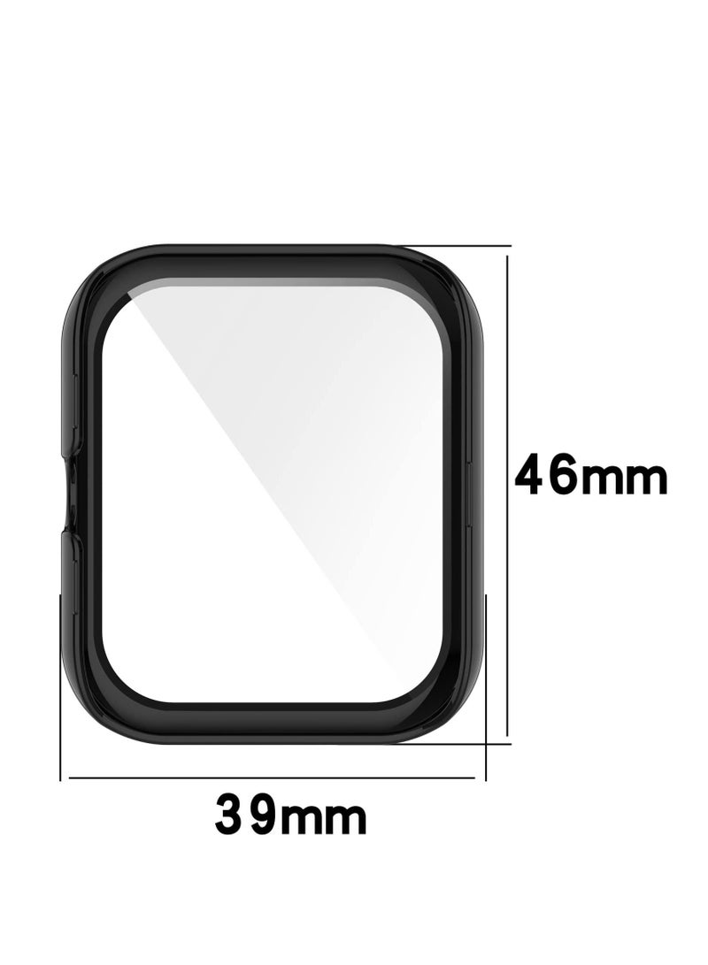 Screen Protector PC Case Cover For Amazfit Bip 3 Bip3 Pro Smart Watch Protective Tempered Cover Bumper Shell Protection Frame (Ivory White) - Image 5